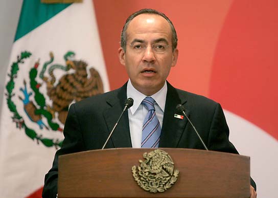El presidente de México, Felipe Calderón El presidente de México, Felipe Calderón