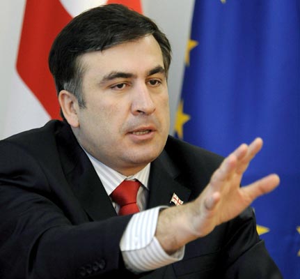 El presidente de Georgia Mikheil Saakashvili El presidente de Georgia Mikheil Saakashvili
