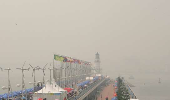Falta de viento en Qingdao Falta de viento en Qingdao