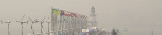 Falta de viento en Qingdao