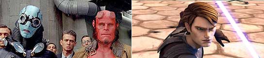 Imágenes de 'Hellboy II' y 'The Clone Wars'. Imágenes de 'Hellboy II' y 'The Clone Wars'.