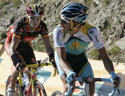 Alberto Contador y Alejandro Valverde Alberto Contador y Alejandro Valverde