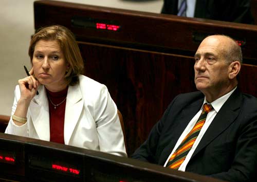 Tzipi Livni y Olmert Tzipi Livni y Olmert