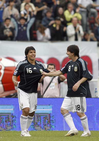 Messi y Agüero con Argentina Messi y Agüero con Argentina