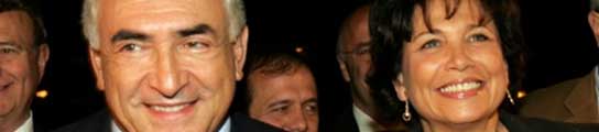 Dominique Strauss-Kahn y su esposa Anne Sinclair Dominique Strauss-Kahn y su esposa Anne Sinclair