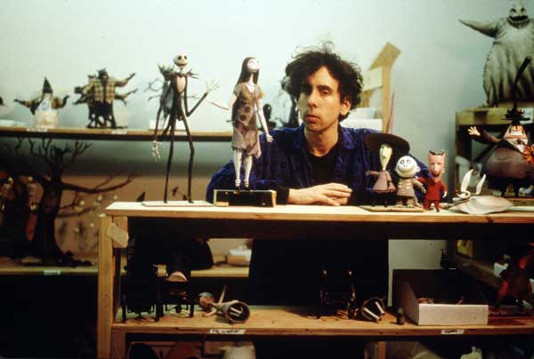 Tim Burton, con los protagonistas de 'Pesadilla antes de Navidad'. Tim Burton, con los protagonistas de 'Pesadilla antes de Navidad'.