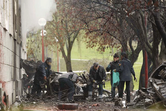 Destrozos en la Universidad de Navarra Destrozos en la Universidad de Navarra