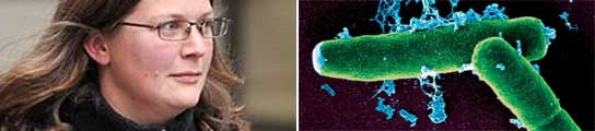 La profesora Geraldine Keita y unas bacterias de ántrax La profesora Geraldine Keita y unas bacterias de ántrax
