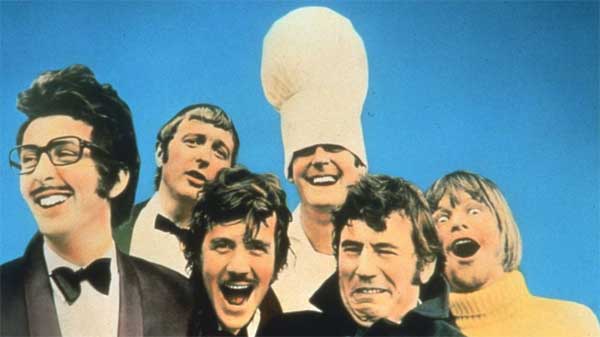 Imagen de los seis miembros de Monty Python. Imagen de los seis miembros de Monty Python.