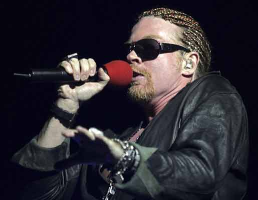 Axl Rose, cantante de Guns N' Roses Axl Rose, cantante de Guns N' Roses