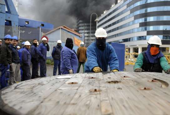 Una de las últimas protestas de los trabajadores Una de las últimas protestas de los trabajadores