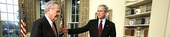 Rumsfeld y Bush
