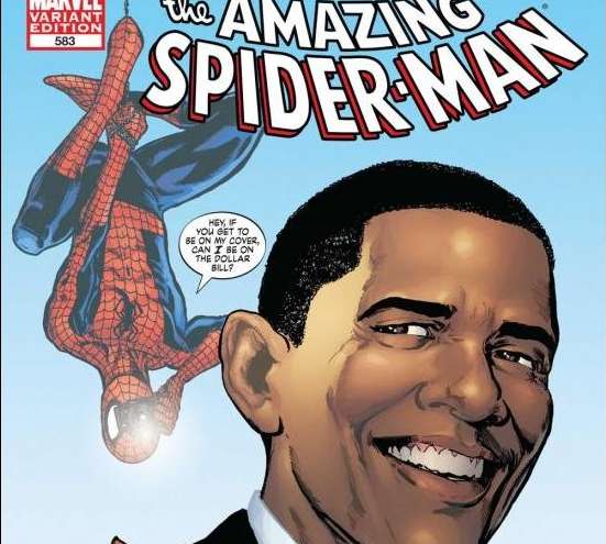 Obama conoce a Spiderman Obama conoce a Spiderman