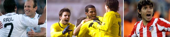 Robben y Raúl, los jugadores del Barcelona y Agüero Robben y Raúl, los jugadores del Barcelona y Agüero