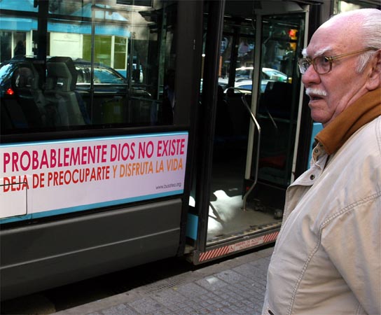 Bus 'ateo' en Málaga Bus 'ateo' en Málaga
