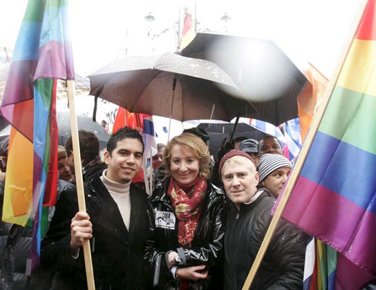 Aguirre en la manifestación anti Castro Aguirre en la manifestación anti Castro