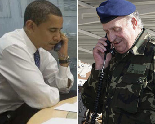 Barack Obama y el rey Juan Carlos I, en imágenes de archivo Barack Obama y el rey Juan Carlos I, en imágenes de archivo
