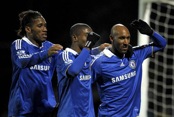 Anelka, Drogba y Kalou Anelka, Drogba y Kalou