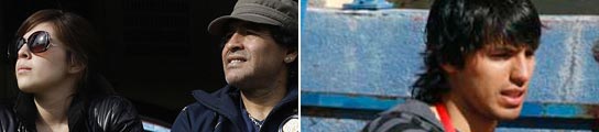 Giannina, Diego Maradona y el Kun Agüero (AGENCIAS) Giannina, Diego Maradona y el Kun Agüero (AGENCIAS)