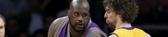 Shaquille O'Neal y Pau Gasol