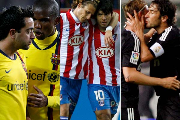 Xavi, Eto'o, Forlán, Agüero, Raúl y Guti Xavi, Eto'o, Forlán, Agüero, Raúl y Guti