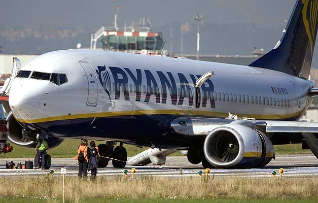 Un avión de Ryanair. Un avión de Ryanair.