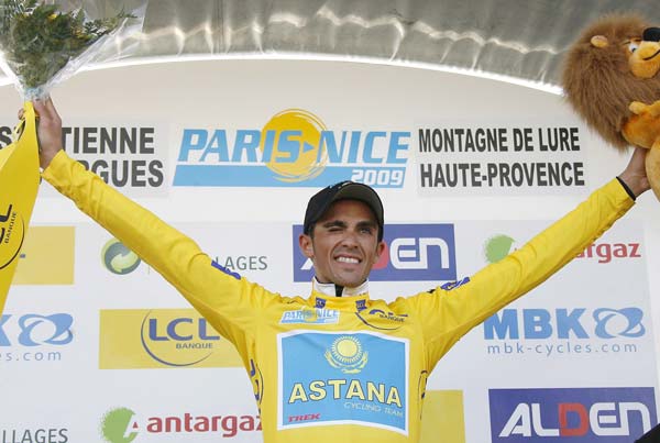 Alberto Contador de amarillo Alberto Contador de amarillo