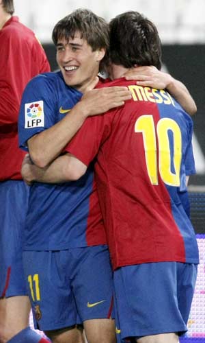 Bojan y Messi Bojan y Messi