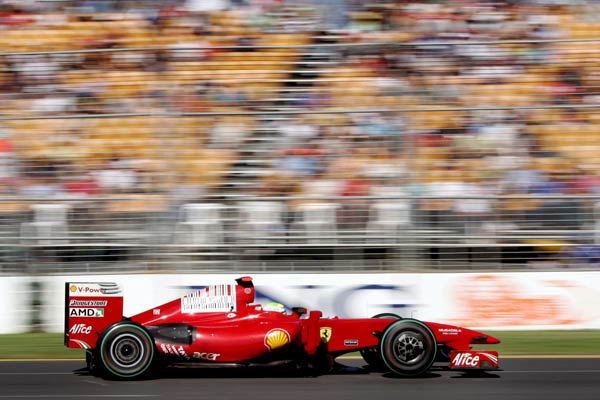 Felipe Massa en su Ferrari Felipe Massa en su Ferrari