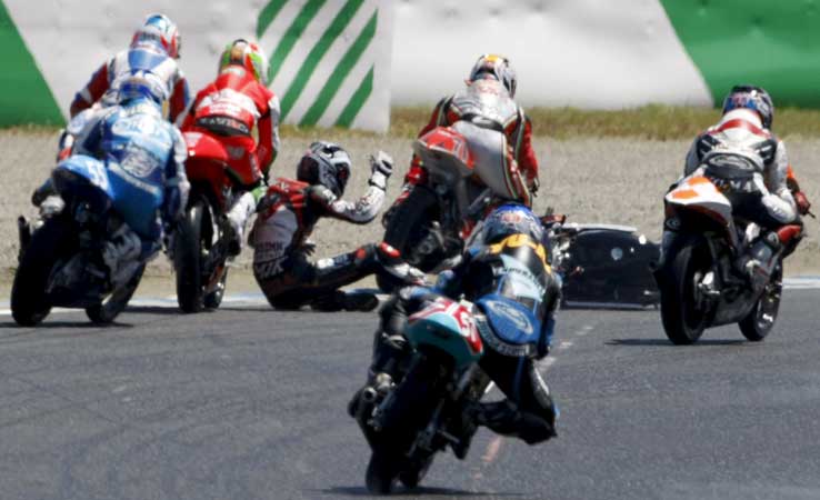Iwema, caida, 125 cc, Japón Iwema, caida, 125 cc, Japón