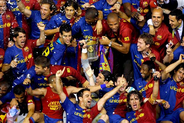 Los jugadores del Barcelona Los jugadores del Barcelona
