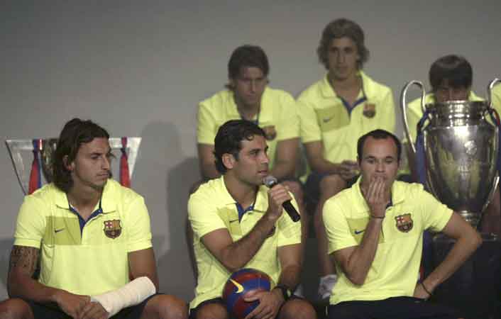 Ibrahimovic, Márquez e Iniesta Ibrahimovic, Márquez e Iniesta