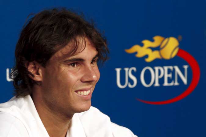 Rafa Nadal en una rueda de prensa en el US Open Rafa Nadal en una rueda de prensa en el US Open