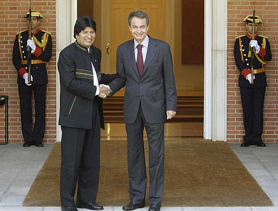 Evo Morales y José Luis Rodríguez Zapatero. Evo Morales y José Luis Rodríguez Zapatero.
