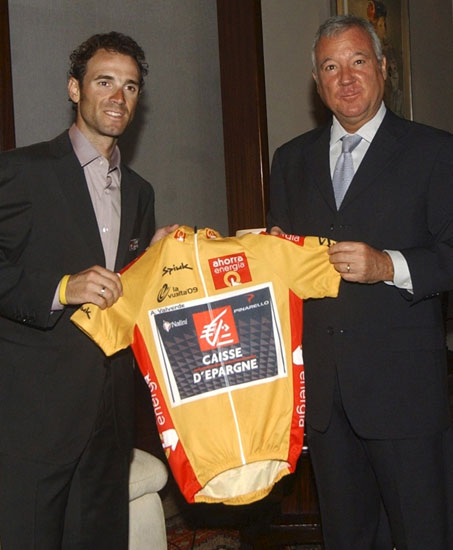 Alejandro Valverde con Ramón Luis Valcárcel Alejandro Valverde con Ramón Luis Valcárcel