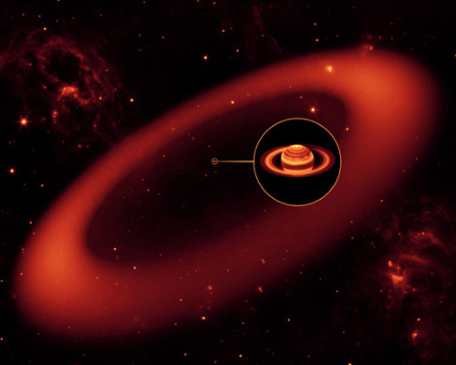El anillo más grande alrededor de Saturno El anillo más grande alrededor de Saturno