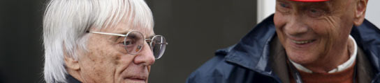 Bernie Ecclestone y Nikki Lauda