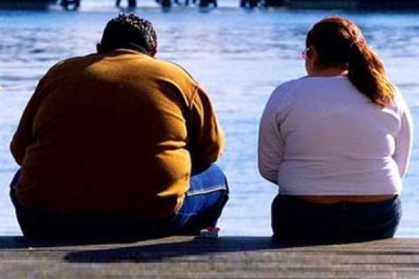 Pareja obesa. Pareja obesa.