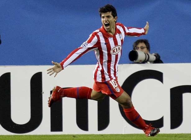 Agüero, en el Atlético-Chelsea Agüero, en el Atlético-Chelsea
