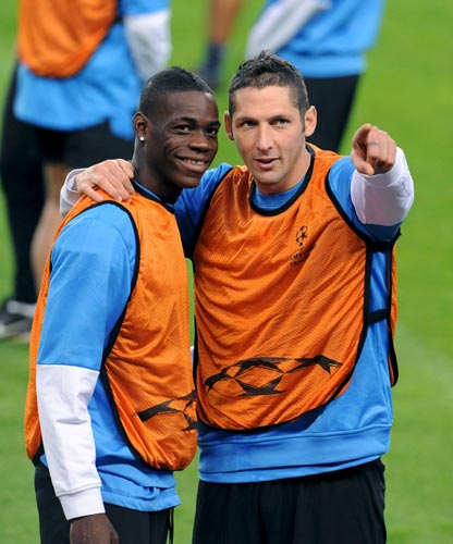 Marco Materazzi y Balotelli Marco Materazzi y Balotelli