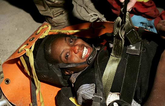 Hoteline Losama, rescatada en Haiti. Hoteline Losama, rescatada en Haiti.