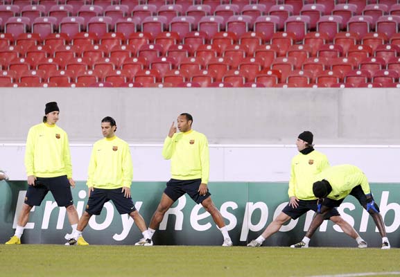 Barça entrenando Barça entrenando