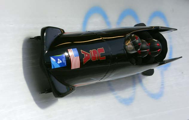 El equipo estadounidense de bobsleigh El equipo estadounidense de bobsleigh