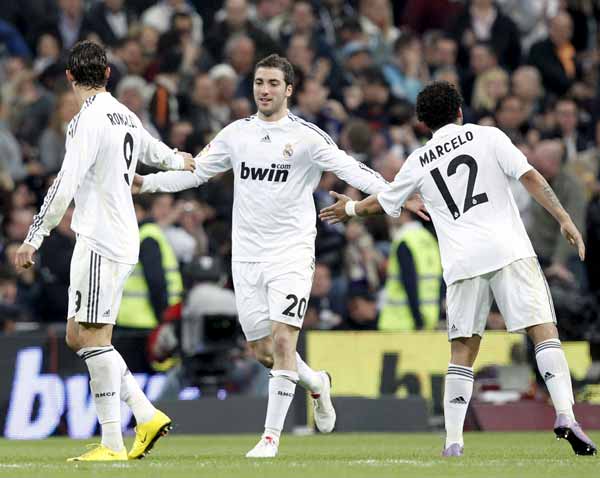 Higuaín, Cristiano Ronaldo y Marcelo Higuaín, Cristiano Ronaldo y Marcelo
