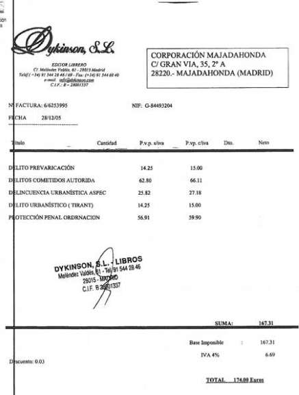 Facturas de la 'trama Correa' Facturas de la 'trama Correa'