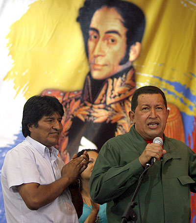 Evo Morales y Chávez Evo Morales y Chávez