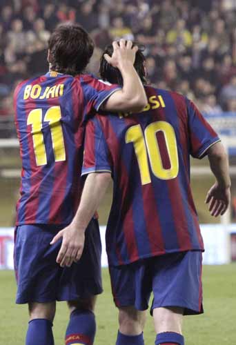 Messi y Bojan Messi y Bojan