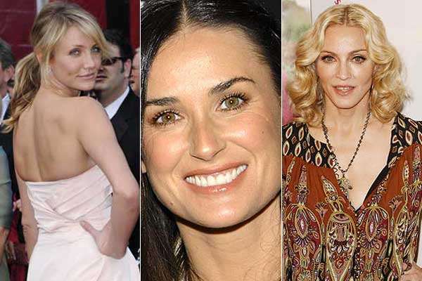 Cameron Diaz, Demi Morre y Madonna Cameron Diaz, Demi Morre y Madonna