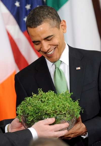Obama y los tréboles Obama y los tréboles