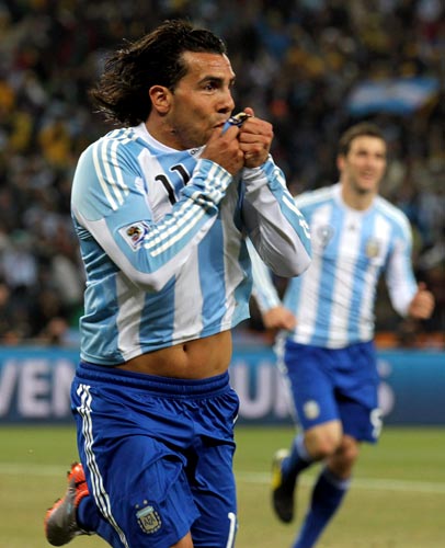 Carlos Tévez con Argentina Carlos Tévez con Argentina